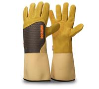 Rostaing Guantes Antiespinas Piel Zarzas Rosas Jardinería EN 388 | Guante de piel 1,2 mm, EN 388:4143X. Manguito SkinSoft 15 cm antiarañazos. Ideal para podar zarzas.