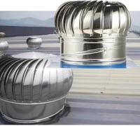 Rotating Roofing Wind Turbine Ventilator Vents Cap for Houses Factory Farm | 304 Stainless Steel Industrial Scientific Roof Mounted Attic Ventilator(600mm/23.6 in)