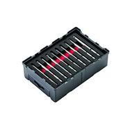 Rothenberger Anillo De Color De 10 Piezas, Caja De Herramientas Jobiprofi 1/4 90 Mm Con Farblicher Etiquetado | Robox Reutilizables | 3 Varios Tipos De Puntas De Destornillador Phillips, Gris