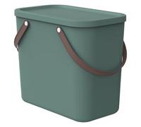 Rotho Albula Caja de almacenamiento de 25 l con tapa, plástico (PP reciclado), verde, 25 l (40,0 x 23,5 x 34,0 cm)