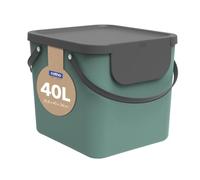 Rotho Sistema de separación de residuos Albula – 40 L, PP sin BPA, verde oscuro/gris antracita