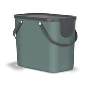 Rotho Sistema de separación de residuos Albula 25 l, PP sin BPA, verde oscuro/antracita