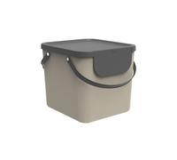 Rotho Sistema de separación de residuos Albula – 40 L, PP sin BPA – Marrón Capuchino/Gris Antracita