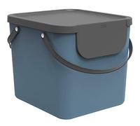 Rotho Albula - Sistema de Separación de Residuos 40 L para la Cocina, Plástico (PP) sin BPA, Azul/Gris Antracita, 40 L (40.0 x 35.8 x 34.0 cm)