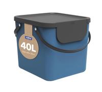 Rotho Albula - Sistema de Separación de Residuos 40 L para la Cocina, Plástico (PP) sin BPA, Azul/Gris Antracita, 40 L (40.0 x 35.8 x 34.0 cm)