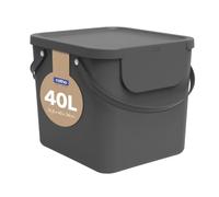 Rotho Albula - Sistema de Separación de Residuos 40 L para la Cocina, Plástico (PP) sin BPA, Gris Antracita, 40 L (40.0 x 35.8 x 34.0 cm)