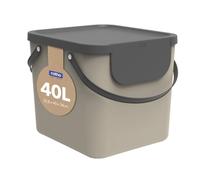 Rotho Albula - Sistema de Separación de Residuos 40 L para la Cocina, Plástico (PP) sin BPA, Marrón Capuchino/Gris Antracita, 40 L (40.0 x 35.8 x 34.0 cm)