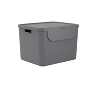 Rotho Albula Sistema de Separación de Residuos para Cocina, 55 l, Plástico (PP), sin BPA, 52,3 x 40,5 x 34,0 cm, Color Antracita