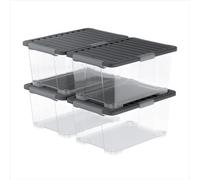 Rotho CORE Pro Set de 4 Cajas de Almacenamiento con Tapa Hermética de 44 l