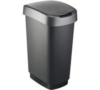 Rotho Twist Cubo de Basura, Polipropileno, Negro/antracita, 50 L,40,1 x 29,8 x 60,2 cm