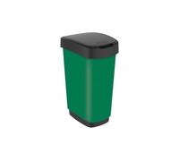 Rotho Twist Papelera 25l con tapa, Plástico (PP) sin BPA, verde, 25l (33.3 x 25.2 x 47.6 cm)