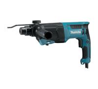 Rotomartillo Makita HR2670 de 800W y 3.0J para perforación y cincelado en concreto, madera y metal con sistema SDS-PLUS y tres modos de operación