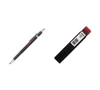 Rotring 1904729 - Portaminas + recambios de minas extrafuertes de 2,0 mm HB (12 minas)