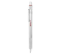 rOtring 600 bolígrafopunta mediatinta azulcuerpo plateadorecargable
