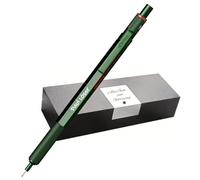 rOtring 600 portaminas - Caja de metal - Grabado personalizado - Portaminas de alta calidad con estuche - Personalizable - Idea de regalo para hombres y mujeres (verde)