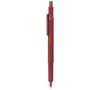 Rotring Bolígrafo 600, punta media, tinta negra, barril rojo, recargable