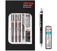 rOtring Isograph S0699390 - Juego de bolígrafo y lápiz de punta fina S0699390 | 3 bolígrafos técnicos (0,20 mm, 0,40 mm, 0,60 mm) y portaminas (0,5 mm) | Accesorios | Set con lápiz de 0,7 mm y