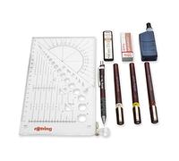 rOtring Isograph set Universitario de Fineliners Bolígrafos y Portaminas | 3 Rotuladores Técnicos (0,25 mm0,35 mm0,50 mm) y Portaminas (0,5 mm) + Accesorios