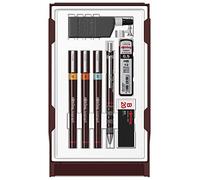 rOtring Set Isograph Universitario - 3 rotuladores 0,20/0,40/0,60 mm, portaminas 0,5 mm + accesorios