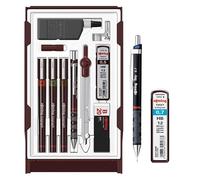 rOtring Isograph Technical Pen Master Set S0699420 | 3 rotuladores finos (0,10 mm, 0,30 mm, 0,50 mm), portaminas (0,5 mm), brújula y accesorios, juego de 10 piezas en estuche | Set con lápiz de 0,7 mm