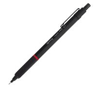 rOtring Rapid Portaminas Pro | Mina HB de 0,7 mm | Menor rotura de mina | Cuerpo metálico completo en negro mate