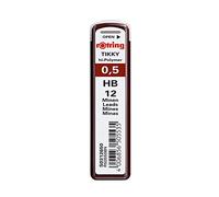 rOtring Recambios de minas S0312650 HB Hi-Polymer para portaminas finos 0,50 mm (12 minas)