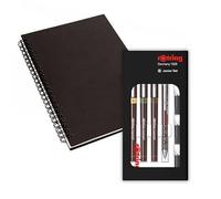 rOtring - Set de 3 Bolígrafos técnicos Isograph S0699320 Junior, 0.20 mm, 0.30 mm, 0.50 mm bolígrafos de punta fina y accesorios con cuaderno