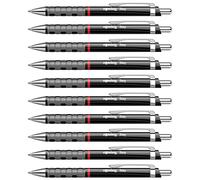 Rotring Tikky - Bolígrafo ligero con agarre de goma, Cuerpo Negro, caja de 12, Tamaño 1 Unidad (Paquete de 1)