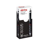 rOtring Tikky - Portaminas HB de 0,50 mm, cuerpo negro, caja de 12