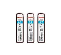rOtring Tikky - Recambios de minas para portaminas, 0,7 mm, B, 3 unidades (36 minas)