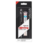 rOtring Tikky Set de portaminas codificados por color | 0,5 mm | con 12 minas de repuesto y goma de borrar