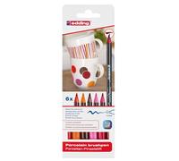 Rotul.edding 4200 porcelana. col.calidos. est. de 6