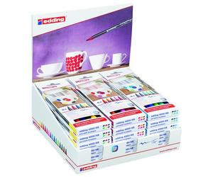 Rotul.edding 4200 porcelana. col.surtidos. est. de 6 expositor de 18