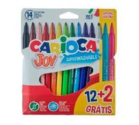 Rotulador 12 colores con 2 regalo carioca joy 14cm