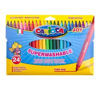 Rotulador Carioca Joy Super Lavables - Caja de 24 Colores / Punta Fina - 800 m de Escritura