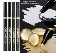 Rotulador cromado para espejo, reparación de pintura impermeable para roca, cerámica, vidrio, metalizado, dorado/plateado, punta de 2mm, 5/1 Uds. 3pc Gold -2pcSilver