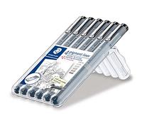 Rotulador de punta fina Staedtler 308 SB6P Pigment Liner, 4 unidades y 2 unidades de regalo, en caja
