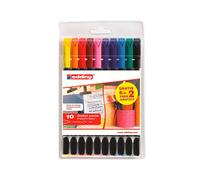 Rotulador edding 1200 punta de fibra estuche 8 colores surtidos + 2 gratis | escritura fina y precisa | ideal para dibujo y oficina