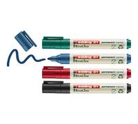 Rotulador edding 21 marcador permanente ecoline 90% reciclado bolsa 4 colores su