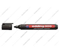 edding Rotulador permanente 300 recargable punta redonda 1,5-3 mm negro, juego de 4