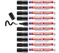 Rotulador edding marcador 3300 n.1 negro punta biselada recargable 02: 10 Marcad
