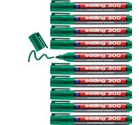 Rotulador edding marcador permanente 300 verde punta redonda 1,5-3 mm recargable