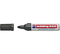 Rotulador edding punta fibra permanente 550 negro n.1 punta redonda