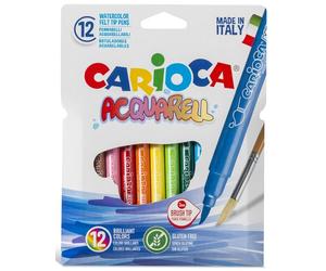 Rotulador fibra carioca lavable acquarell caja de 12