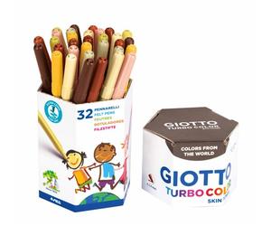 Rotulador fibra giotto turbo color skin tones bote carton de 32