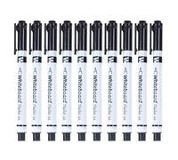 Rotulador genérico para pizarra blanca - 10 bolígrafos escolares con borrador, conjunto de marcadores borrables de 0,5 mm | Para profesores, aulas