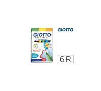 Rotulador Giotto Turbo-maxi Caja De 6 Colores Lavables Con Punta Bloqueada 10 Unidades