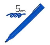 Rotulador Permanente azul de Punta biselada (5mm)