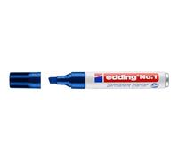 Rotulador edding marcador permanente 1 azul -punta biselada 5 mm recargable