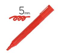 Rotulador Permanente rojo de Punta biselada (5mm)
